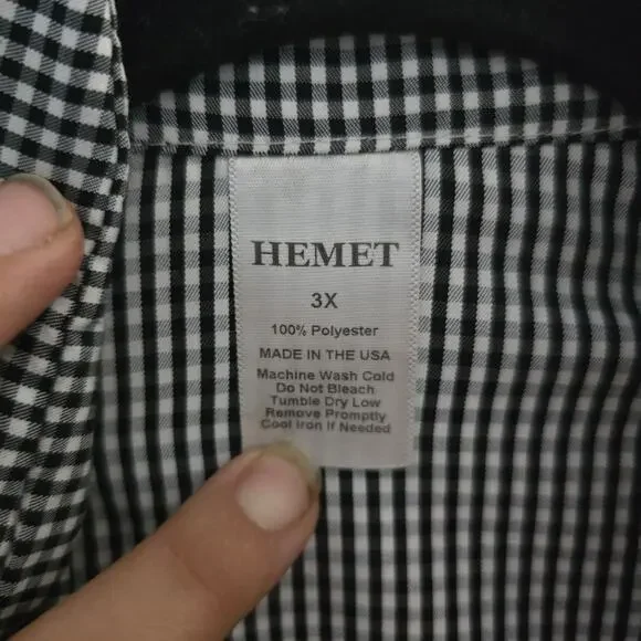 Hemet Cherry Gingham Button Front Top Size 3X – Rockabilly, Pinup, Cottagecore - Picture 3 of 7